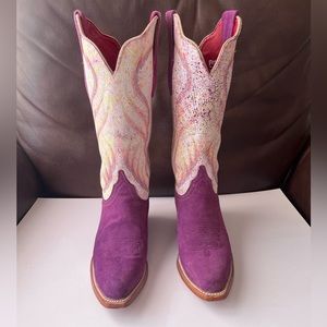 Purple Cowboy Boots - Ferrini Size 6B